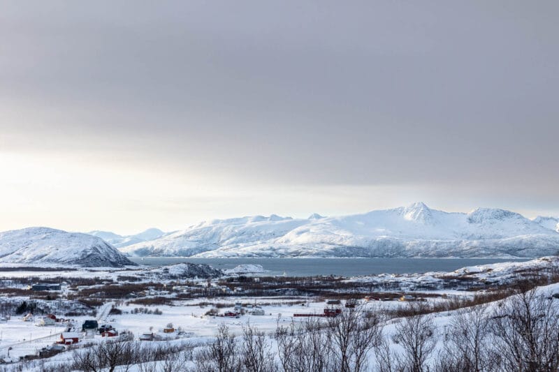 Blick vom Ørnfløya auf Brensholmen