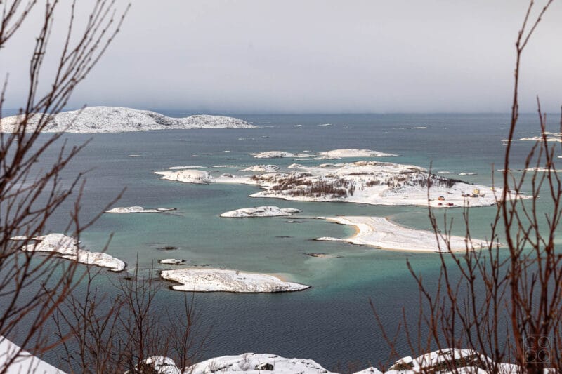 Blick vom Ørnfløya auf Lille Sommarøy