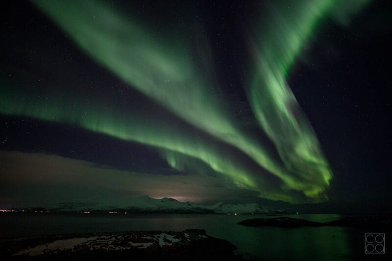 Nordlicht über Brensholmen